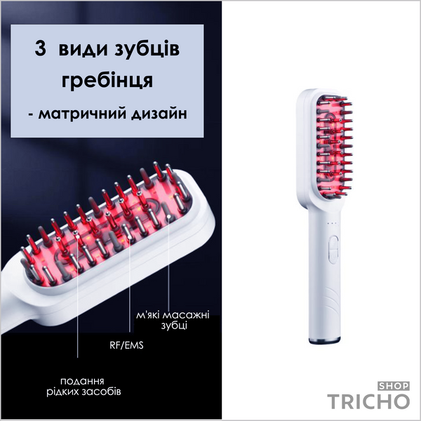 Лазерная расческа-массажер, красный LED-свет 650 нм 2403 фото