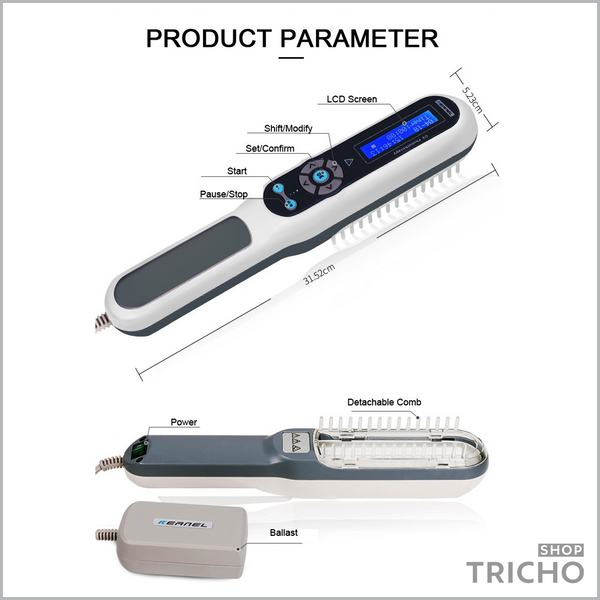Фотолампа-расческа для UV-терапии  с таймером, KN-4003BL 2503 фото
